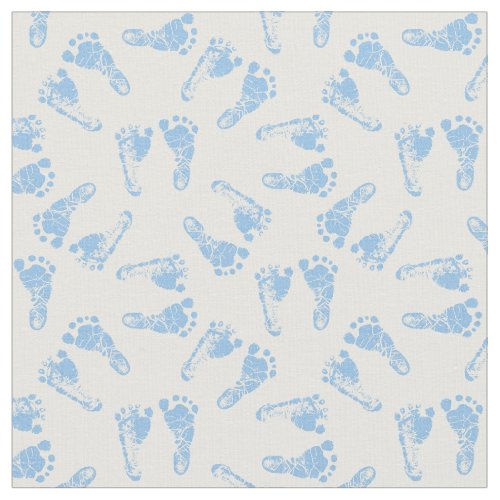 Blue Baby Footprint Pattern Fabric