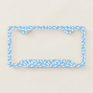 Blue Baby Footprints License Plate Frame