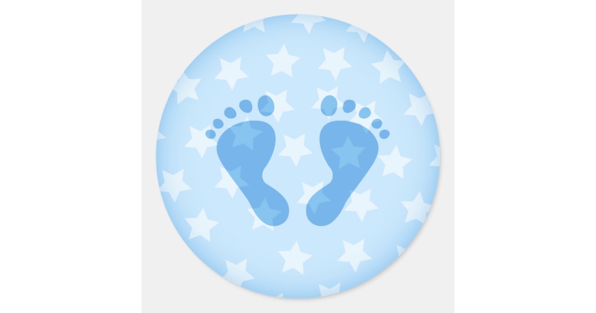 blue baby footprints on