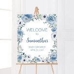 Blue Baby in Bloom Baby Shower Welcome Poster<br><div class="desc">Make your event special with this Spring Flowers Baby Shower with our cute and lovely printable Welcome Sign featuring adorable Blue Floral Baby Shower theme. Download,  personalize,  and create lasting memories with this perfect touch for your joyous celebration!

BS710</div>