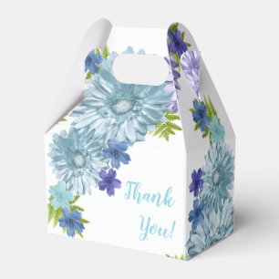 Blue Baby In Bloom Brunch Shower Thank You Favor Boxes