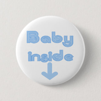 Blue Baby Inside - Customized Pinback Button