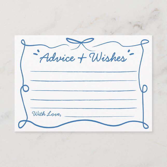 Blue Baby Is Brewing Coffee Advice and Wishes Enclosure Card (Front)