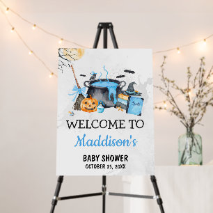 Blue Baby is Brewing Halloween Welcome Sign