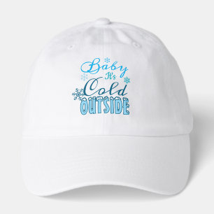 Blue Baby It's Cold Outside Snowflake Winter Girly Hat