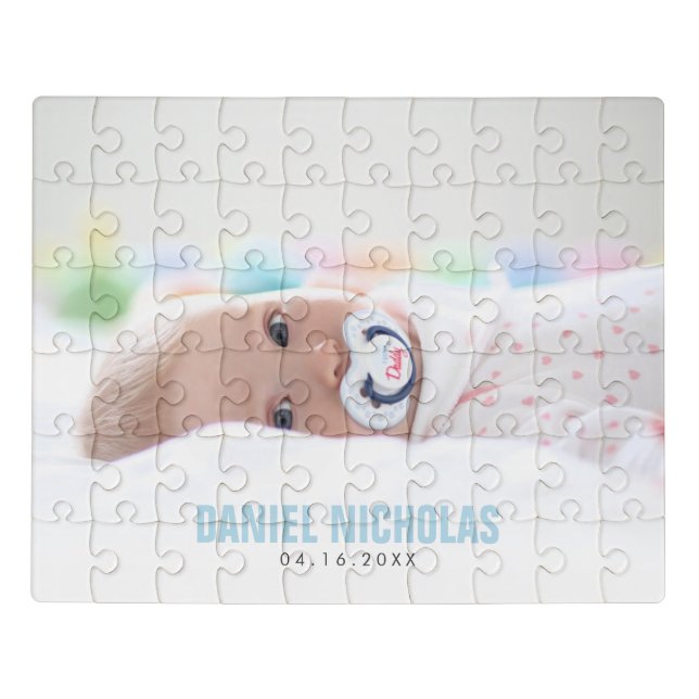 Blue Baby Name Jigsaw Puzzle (Puzzle Horizontal)