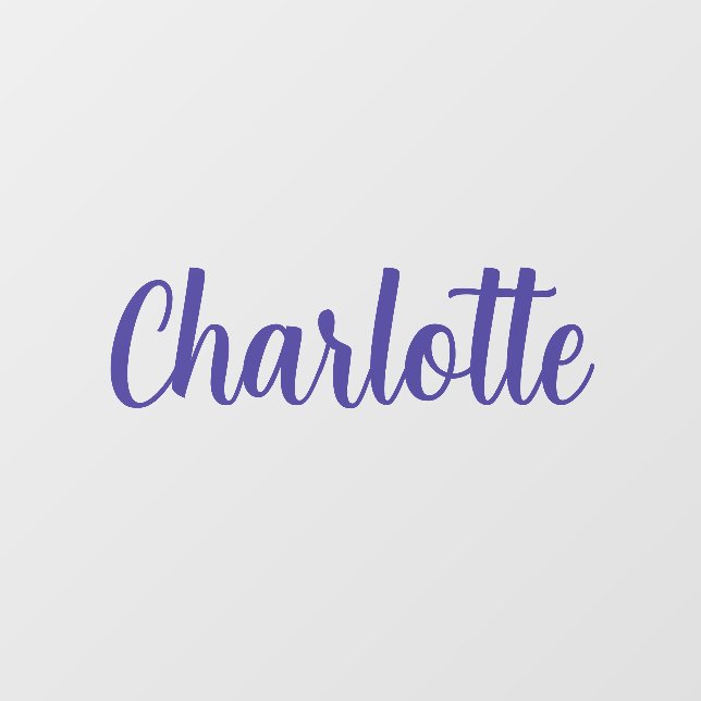 Blue Baby Name Nursery  Wall Decal (Front)