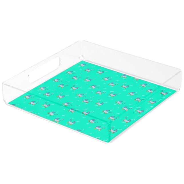 Blue baby pram acrylic tray (Angled)
