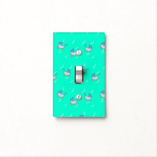 Blue baby pram light switch cover