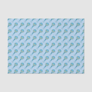 Blue Baby Rattle Pattern Tissue Paper