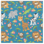 Blue Baby Safari Fabric