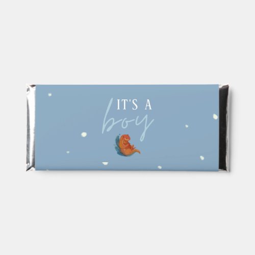 Blue Baby Sea Otter and Mom Baby Shower Hershey Bar Favors
