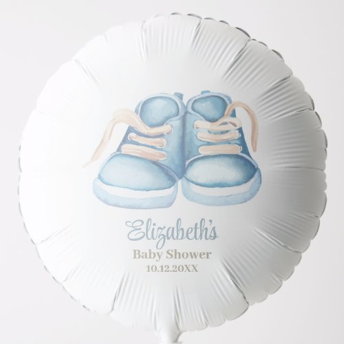 Blue Baby Shoes Baby Shower Balloon