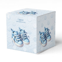 Blue Baby Shoes Favor Box
