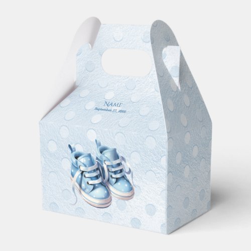 Blue Baby Shoes Favor Box
