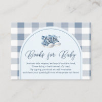 Blue Baby Shoes Gingham Baby Shower Books For Baby