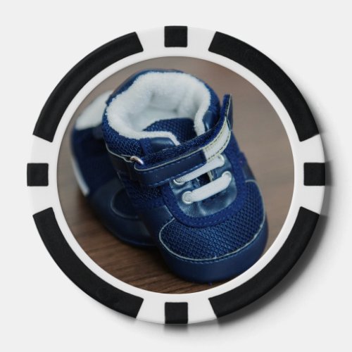 Blue baby shoes poker chips