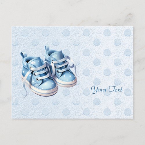 Blue Baby Shoes Postcard