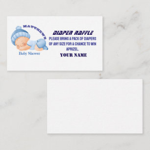 Blue Baby Shower, Baby Boy Shower Enclosure Card