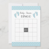 Blue Baby Shower Bingo Card (Front)
