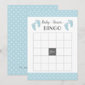 Blue Baby Shower Bingo Card (Front/Back)