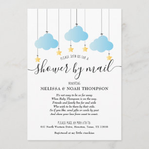 Blue Baby Shower By Mail Long Distance Sprinkle Invitation