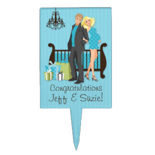 Blue Baby Shower Cake Topper for Boy