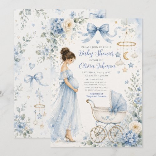Blue Baby Shower Celebration Invitation