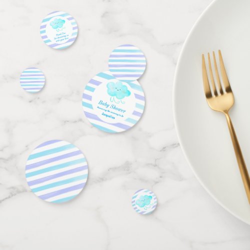 Blue Baby Shower Cute Cloud Table Confetti