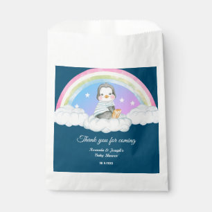 Blue Baby Shower Cute Penguin Animal Favor Bag