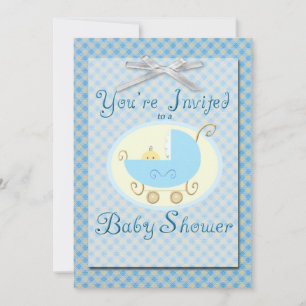 Blue Baby Shower Invitation