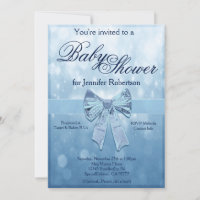 Blue Baby Shower Invitation