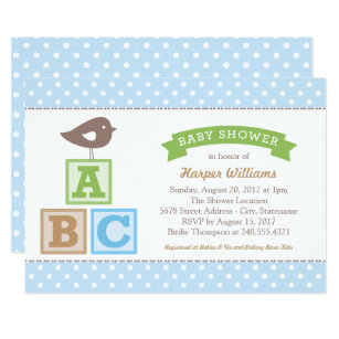 Abc Baby Shower Invitations | Zazzle