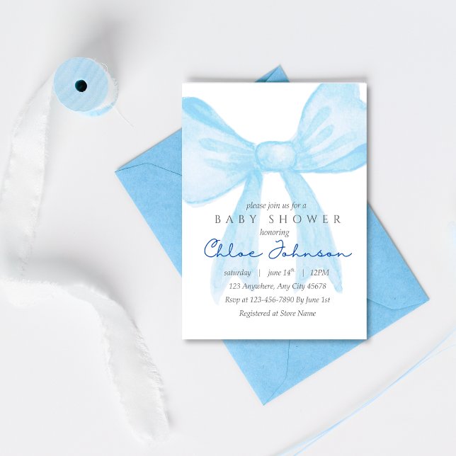 Blue Baby Shower Invitation – Editable Template (Creator Uploaded)