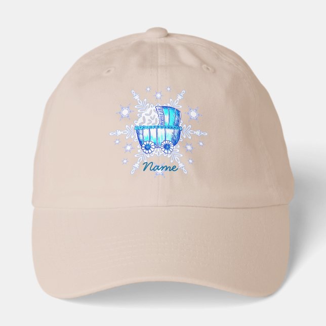 Blue Baby Snowflake  hat (Front)