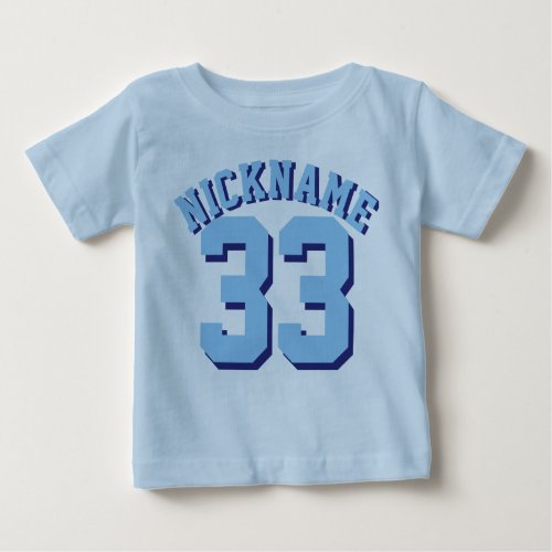 Blue Baby  Sports Jersey Design Baby T_Shirt