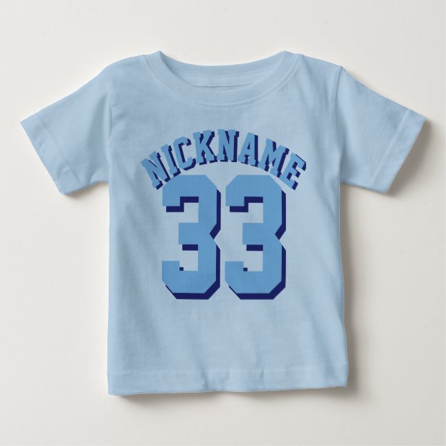 Blue Baby | Sports Jersey Design Baby T-Shirt (Front)