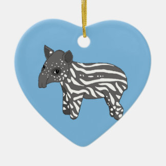 blue baby tapir ceramic ornament