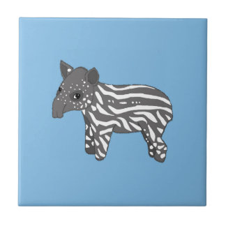 blue baby tapir ceramic tile