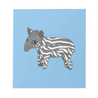 blue baby tapir notepad
