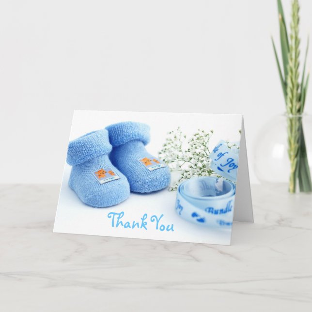 Blue Baby Thank you Card (Front)