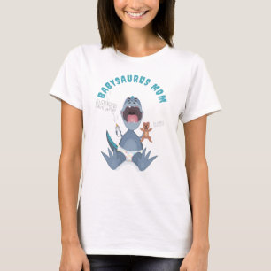 Blue Babysaurus Mom T-rex T-Shirt