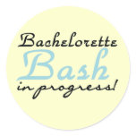 Blue Bachelorette Bash T-shirts and Gifts Classic Round Sticker