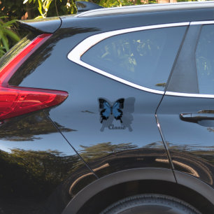 Blue Backed Butterfly Shadow Contour Sticker