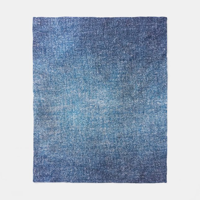 Blue background, denim jeans texture background. D Fleece Blanket (Front)