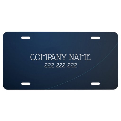 Blue Background License Plate Zazzle