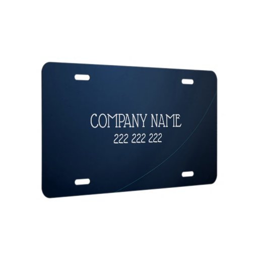 Blue Background License Plate Zazzle