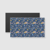 Blue Background Thread Effect Floral Pattern (Front/Back)