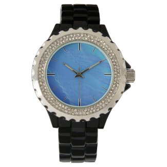 Blue Background Wristwatch