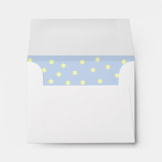 Blue Background Yellow Stars Envelope